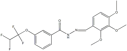 3-(1,1,2,2-tetrafluoroethoxy)-N'-(2,3,4-trimethoxybenzylidene)benzohydrazide Structure
