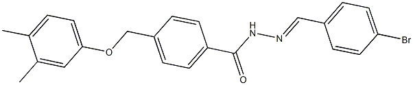 N'-(4-bromobenzylidene)-4-[(3,4-dimethylphenoxy)methyl]benzohydrazide 구조식 이미지