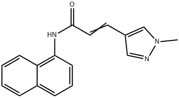 3-(1-methyl-1H-pyrazol-4-yl)-N-(1-naphthyl)acrylamide Structure