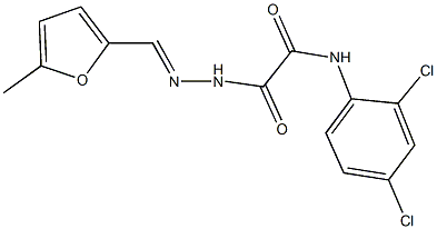 N-(2,4-dichlorophenyl)-2-{2-[(5-methyl-2-furyl)methylene]hydrazino}-2-oxoacetamide 구조식 이미지