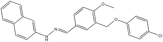 3-[(4-chlorophenoxy)methyl]-4-methoxybenzaldehyde 2-naphthylhydrazone 구조식 이미지