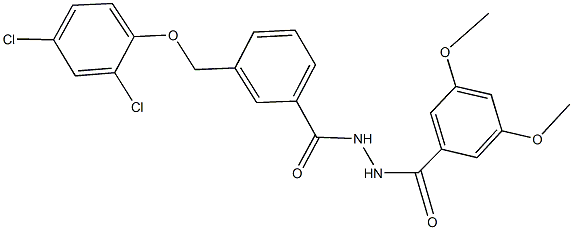 N'-{3-[(2,4-dichlorophenoxy)methyl]benzoyl}-3,5-dimethoxybenzohydrazide 구조식 이미지