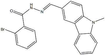 2-bromo-N'-[(9-methyl-9H-carbazol-3-yl)methylene]benzohydrazide Structure