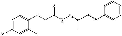 2-(4-bromo-2-methylphenoxy)-N'-(1-methyl-3-phenyl-2-propenylidene)acetohydrazide Structure
