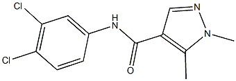 N-(3,4-dichlorophenyl)-1,5-dimethyl-1H-pyrazole-4-carboxamide 구조식 이미지