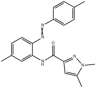 1,5-dimethyl-N-{5-methyl-2-[(4-methylphenyl)diazenyl]phenyl}-1H-pyrazole-3-carboxamide Structure