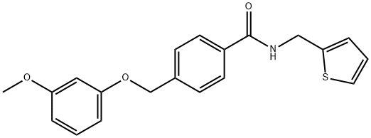 4-[(3-methoxyphenoxy)methyl]-N-(2-thienylmethyl)benzamide 구조식 이미지