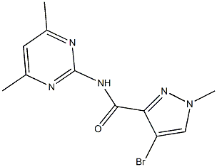 4-bromo-N-(4,6-dimethylpyrimidin-2-yl)-1-methyl-1H-pyrazole-3-carboxamide Structure