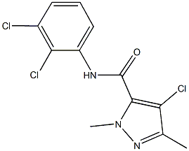 4-chloro-N-(2,3-dichlorophenyl)-1,3-dimethyl-1H-pyrazole-5-carboxamide Structure