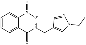 N-[(1-ethyl-1H-pyrazol-4-yl)methyl]-2-nitrobenzamide Structure