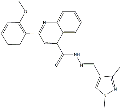 N'-[(1,3-dimethyl-1H-pyrazol-4-yl)methylene]-2-(2-methoxyphenyl)-4-quinolinecarbohydrazide Structure