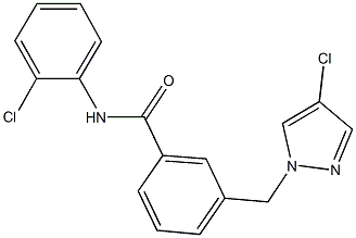 N-(2-chlorophenyl)-3-[(4-chloro-1H-pyrazol-1-yl)methyl]benzamide Structure