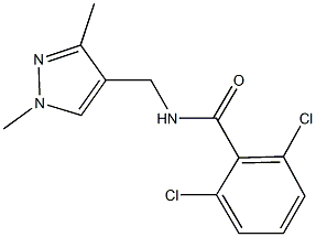 2,6-dichloro-N-[(1,3-dimethyl-1H-pyrazol-4-yl)methyl]benzamide Structure