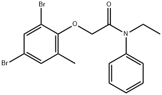 2-(2,4-dibromo-6-methylphenoxy)-N-ethyl-N-phenylacetamide Structure