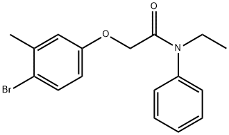2-(4-bromo-3-methylphenoxy)-N-ethyl-N-phenylacetamide Structure