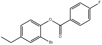 2-bromo-4-ethylphenyl 4-fluorobenzoate Structure