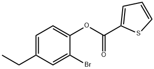 2-bromo-4-ethylphenyl 2-thiophenecarboxylate Structure