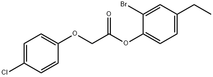 2-bromo-4-ethylphenyl (4-chlorophenoxy)acetate Structure