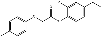 2-bromo-4-ethylphenyl (4-methylphenoxy)acetate 구조식 이미지