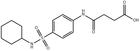 4-{4-[(cyclohexylamino)sulfonyl]anilino}-4-oxobutanoic acid 구조식 이미지