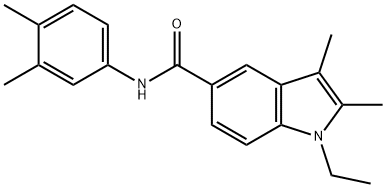 N-(3,4-dimethylphenyl)-1-ethyl-2,3-dimethyl-1H-indole-5-carboxamide Structure