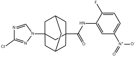 3-(3-chloro-1H-1,2,4-triazol-1-yl)-N-{2-fluoro-5-nitrophenyl}-1-adamantanecarboxamide Structure