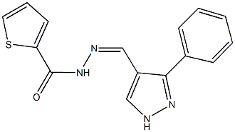 N'-[(3-phenyl-1H-pyrazol-4-yl)methylene]-2-thiophenecarbohydrazide Structure