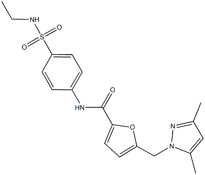 5-[(3,5-dimethyl-1H-pyrazol-1-yl)methyl]-N-{4-[(ethylamino)sulfonyl]phenyl}-2-furamide Structure