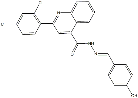 2-(2,4-dichlorophenyl)-N'-(4-hydroxybenzylidene)-4-quinolinecarbohydrazide Structure