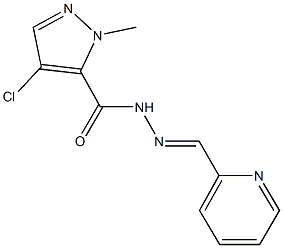 4-chloro-1-methyl-N'-(2-pyridinylmethylene)-1H-pyrazole-5-carbohydrazide Structure