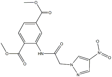 dimethyl 2-[({4-nitro-1H-pyrazol-1-yl}acetyl)amino]terephthalate 구조식 이미지