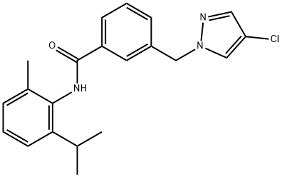 3-[(4-chloro-1H-pyrazol-1-yl)methyl]-N-(2-isopropyl-6-methylphenyl)benzamide Structure