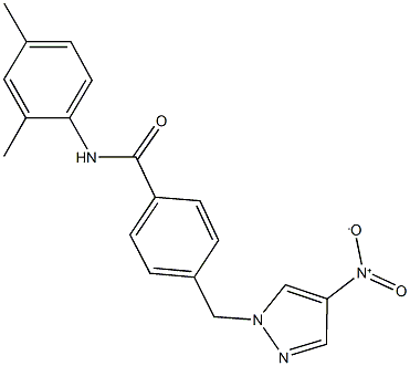 N-(2,4-dimethylphenyl)-4-({4-nitro-1H-pyrazol-1-yl}methyl)benzamide 구조식 이미지