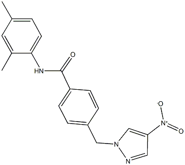 N-(2,4-dimethylphenyl)-4-({4-nitro-1H-pyrazol-1-yl}methyl)benzamide Structure