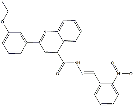 2-(3-ethoxyphenyl)-N'-{2-nitrobenzylidene}-4-quinolinecarbohydrazide 구조식 이미지