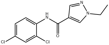 N-(2,4-dichlorophenyl)-1-ethyl-1H-pyrazole-4-carboxamide 구조식 이미지