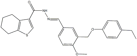 N'-{3-[(4-ethylphenoxy)methyl]-4-methoxybenzylidene}-4,5,6,7-tetrahydro-1-benzothiophene-3-carbohydrazide Structure