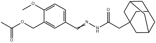 5-[2-(1-adamantylacetyl)carbohydrazonoyl]-2-methoxybenzyl acetate Structure