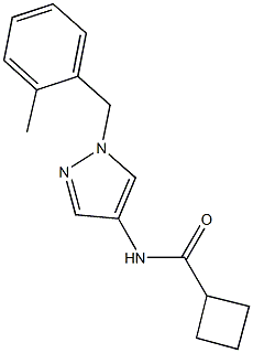 N-[1-(2-methylbenzyl)-1H-pyrazol-4-yl]cyclobutanecarboxamide 구조식 이미지