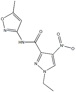 1-ethyl-4-nitro-N-(5-methyl-3-isoxazolyl)-1H-pyrazole-3-carboxamide Structure