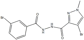 4-bromo-N'-(3-bromobenzoyl)-1-methyl-1H-pyrazole-3-carbohydrazide Structure