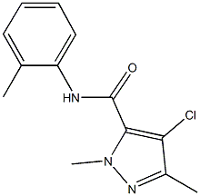 4-chloro-1,3-dimethyl-N-(2-methylphenyl)-1H-pyrazole-5-carboxamide Structure