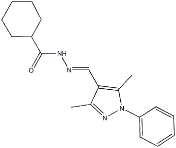 N'-[(3,5-dimethyl-1-phenyl-1H-pyrazol-4-yl)methylene]cyclohexanecarbohydrazide Structure