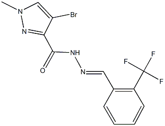 4-bromo-1-methyl-N'-[2-(trifluoromethyl)benzylidene]-1H-pyrazole-3-carbohydrazide Structure