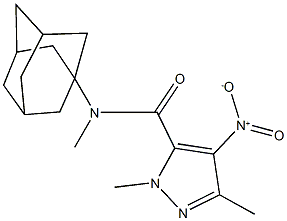 N-(1-adamantyl)-4-nitro-N,1,3-trimethyl-1H-pyrazole-5-carboxamide Structure