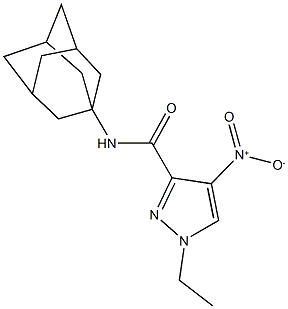 N-(1-adamantyl)-1-ethyl-4-nitro-1H-pyrazole-3-carboxamide Structure