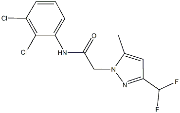 N-(2,3-dichlorophenyl)-2-[3-(difluoromethyl)-5-methyl-1H-pyrazol-1-yl]acetamide Structure