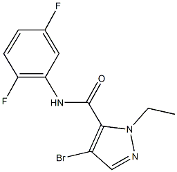 4-bromo-N-(2,5-difluorophenyl)-1-ethyl-1H-pyrazole-5-carboxamide Structure