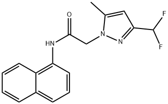 2-[3-(difluoromethyl)-5-methyl-1H-pyrazol-1-yl]-N-(1-naphthyl)acetamide Structure