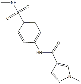 1-methyl-N-{4-[(methylamino)sulfonyl]phenyl}-1H-pyrazole-4-carboxamide 구조식 이미지